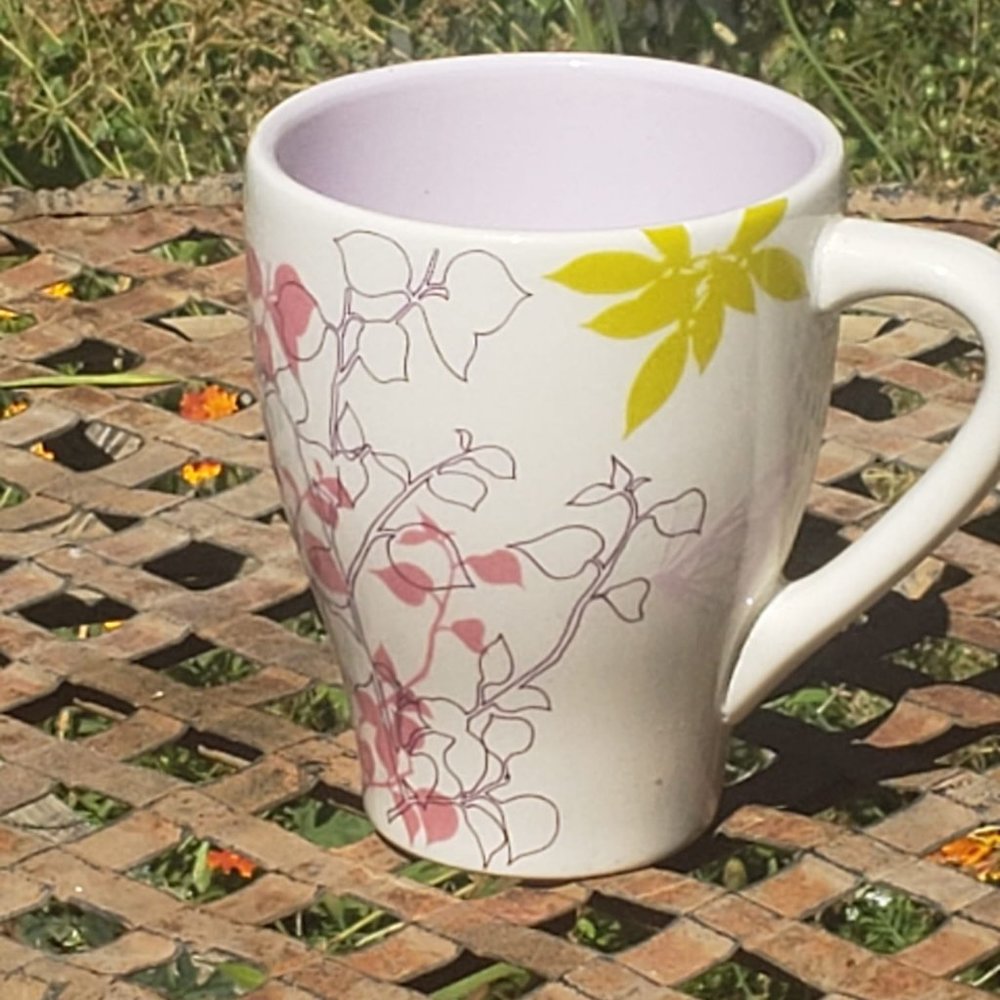 2007 Beautiful Floral Star Bucks Coffee Mug-PM2 - Picture 2 of 3
